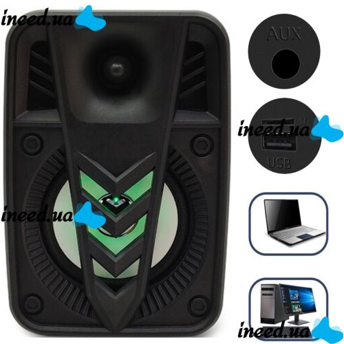 Portable Wireless Speaker Suitcase ESS-105 with LED Backlight USB, SD, FM, AUX Bluetooth with Light Music Rechargeable Music, Mini Suitcase