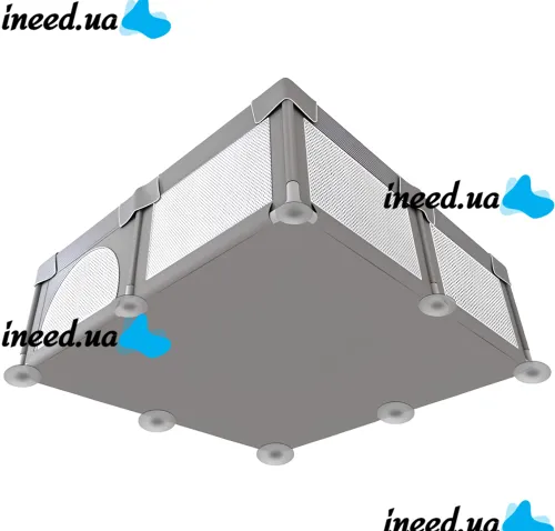 Дитячий ігровий манеж Harmony Comfort HRM-1218 120х180 см ігрова зона з москітною сіткою для дитячих ігор, сухий складаний басейн для малюків Сірий