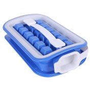 Герметична силіконова форма для льоду з кришкою на 18 клітинок Fill + Carry Without Spilla, Контейнер ледница 18 кубиків, Ледница для заморозки води