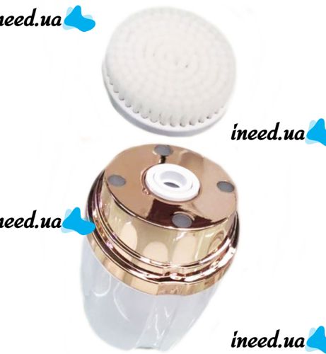 Акумуляторна масажна щітка 3 в 1 Sonic Facial Cleansing Drush With LT - 606 для особи з насадками, Професійна електрична щітка для вмивання
