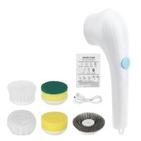 Електрична бездротова щітка Electric Cleaning Brush для миття та прибирання 5 в 1 багатофункціональна акумуляторна USB щітка з насадками для чищення