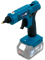 Акумуляторний клейовий пістолет PROFI-TEC PGG1120V 20V бездротовий термопістолет для гарячого силіконового клею 11 мм на 2 акумулятори Синій