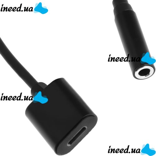 Перехідник Lightning to Headphone Jack Adapter MY026 аудіо адаптер 3.5mm розгалужувач на 2 порти для підключення зарядки і навушників до телефону