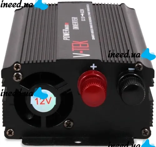 Автомобільний інвертор V-TEK PowerMaxx SSK-2000W 12V - 220V від прикурювача і акумулятора, Авто перетворювач напруги струму 12В 2000Вт, Чорний