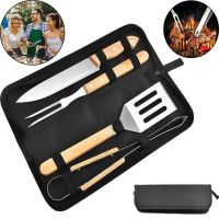 A universal set of barbecue tools 4 in 1 + a case, a set of accessories for barbecue, picnic and barbecue, Barbecue accessories in a case