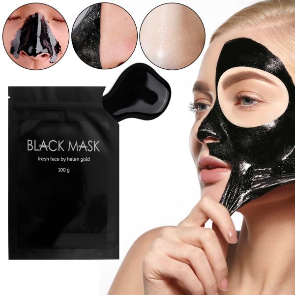 Черная маска пленка для лица от черных точек Black Mask угольная маска-пленка для очищения кожи и сужения пор 100 г