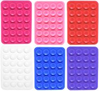 Sticker Side Silicone 8x5.5cm double-sided silicone suction cup phone lipper holder, 24 suction cups for smartphone Octobuddy