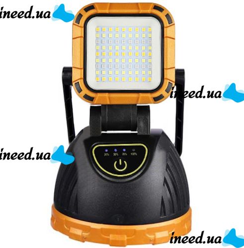 Аккумуляторный ручной LED фонарик лампа Solar Hi Sheen HS-8033 с солнечной панелью и ручкой 81COB, Переносной светодиодный фонарь Power Bank от USB