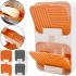 Настенный органайзер для мыла Flip Lid Drain Soap Box на 2 отсека с откидными крышками, Двойная навесная мыльница со сливом на стену в ванную