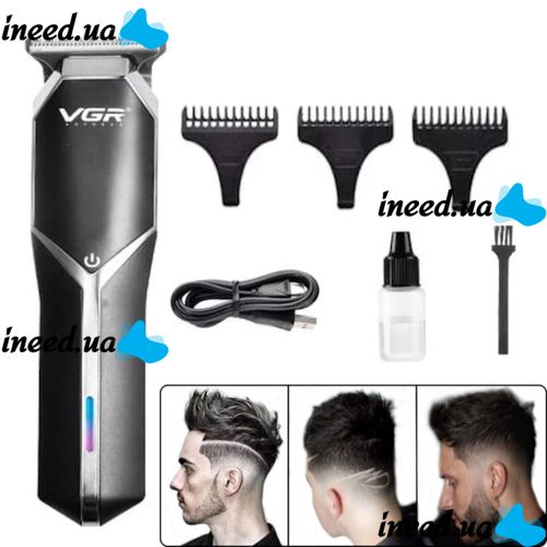 Professional Wireless Edging Machine VGR V-930 for Cutting Hair and Beard, Rechargeable Trimmer for Edging Beard and Mustache Black