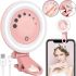 LED Selfie Lamp Ring Ring Light Rhodesy F-508 for Phone, Light Battery Backlight with Clip and Brightness Adjustment for Photos