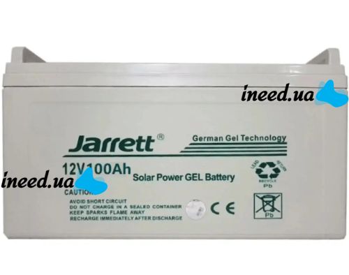 Universal Jarrett GEL 12V 100Ah Gel Battery for Boiler and Solar Panels, 12V 100Ah Rechargeable Battery for Power Supply Systems
