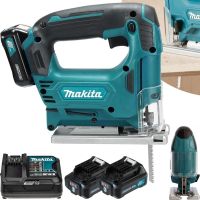 Аккумуляторный электролобзик Makita JV101DZ 12V 2AH для фигурной резки дерева с 2 аккумуляторами, Беспроводной электрический лобзик Макита в кейсе