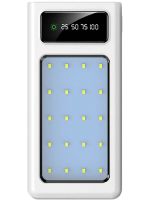 Portable Charger Power Bank Z-05 50000 mah with a set of 4 cables, External battery charging with Flashlight Type-C microUSB Lightning