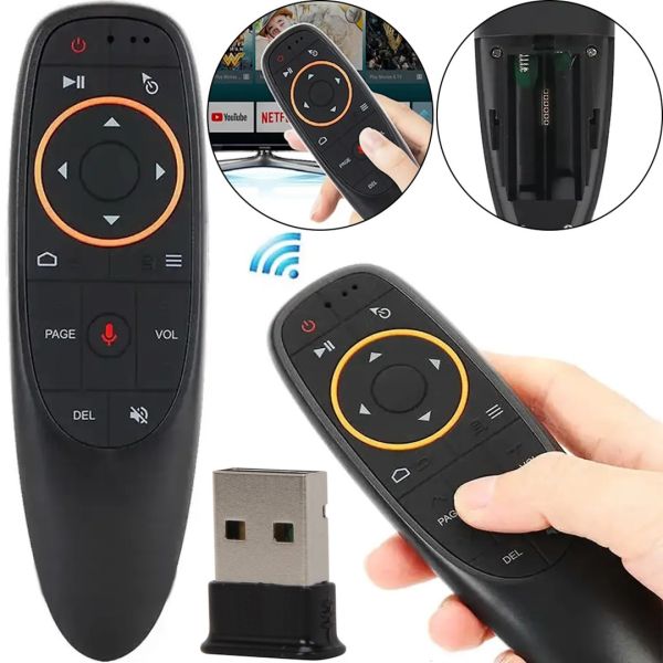 Универсальный пульт аэромышь дистанционного управления телевизором Air Mouse Remote G10S с гироскопом, Воздушная мышь адаптер 2,4 GHz 17 кнопок G20