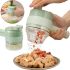 Многофункциональный ручной измельчитель для овощей 4 в 1 Food Chopper Gatling, Электрическая кухонная овощерезка терка, Мини блендер-слайсер Зеленый
