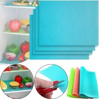 Antibacterial Silicone Mats 4 Pcs for Tescoma 4FOOD Refrigerator Shelves 45x30 cm, Set of universal mats napkins for shelves