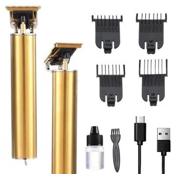 Wireless Edging Machine VGR V-065 for Cutting Hair and Beard 10W , Rechargeable Trimmer Shaving Razor with Replaceable Nozzles Gold
