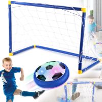 Aerial Football Floating Football Soccer Goal with Battery-powered aeromach and Backlight, Children's Soccer Playset 696-44