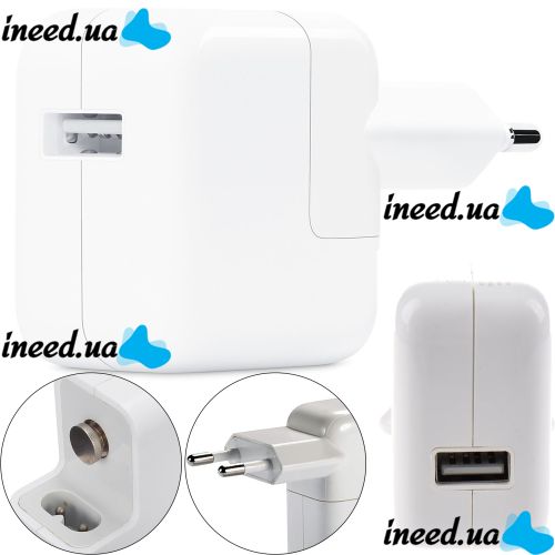 Сетевое зарядное устройство Power Adapter Apple MacBook А5224 12W на 1 USB порт, Зарядный блок СЗУ адаптер питания 12Вт для зарядки телефона 97237 Белый
