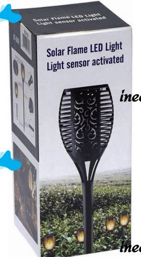 Садовий ліхтар з ефектом полум'я Solar Flame Led Light XF-6017 52 см водонепроникний вуличний LED світильник факел на сонячній батареї XF6017