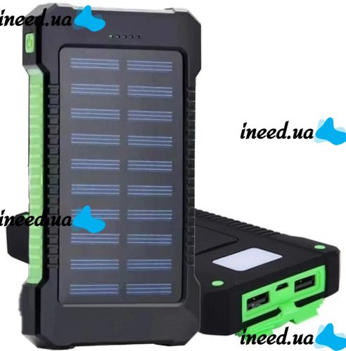 Portable Charger Battery Power Bank Solar JS-809 50000 mAh with Solar Panel and Flashlight, External Battery Power Bank for Charging USB 2.1A