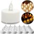 Flameless Tealight LED Candle Set 24 Pieces LED Candle with Imitation Flame and Battery-powered Backlight for Lighting White
