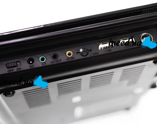 Цифровий автомобільний DVD програвач Opera NS-1129 11 " портативний поворотний плеєр DVD-книга з пультом ДУ, джойстиком TV USB SD OP-1129