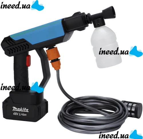 Беспроводная мойка высокого давления Makita DXR-928 48V 5Ah 2 аккумулятора, аккумуляторная мини автомойка с кейсом, распылитель Макита для авто