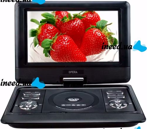 Цифровий автомобільний DVD програвач Opera NS-1129 11 " портативний поворотний плеєр DVD-книга з пультом ДУ, джойстиком TV USB SD OP-1129