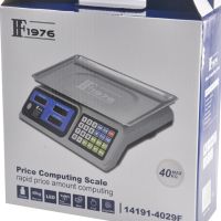 Electronic trading scales up to 40 kg F1976 14191-4066F 33*35 cm desktop scales for trading with price counter and calculator, rechargeable for 40 kg