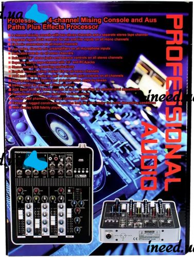 Professional Mixing Console Yamaha Mixer BT4000 2ch BT 4-Channel Active Audio Mixer with Built-in Amplifier and Bluetooth MX-4000BT Black