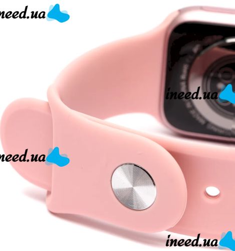Smart Wrist Smart Watch F21 Pink Voice Call, Bluetooth Fitness and Health Functions with Wireless Charging IOS Android Pink