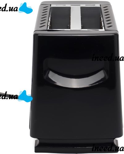 Electric Toaster Bitek BT-263 Black 1000w Kitchen Horizontal Electric Toaster for 2 Bread Toasts with Removable Tray 2 Slice Toaster Black