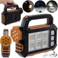 Ручний акумуляторний ліхтар з повербанком Solar Multilight HS-8029-1-B 3W портативний світлодіодний світлодіодний ліхтарик прожектор з сонячною панеллю USB