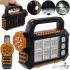 Hand-held rechargeable flashlight with Solar Multilight HS power bank-8029-1- B 3W Portable LED Flashlight Floodlight with USB Solar Panel