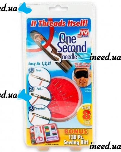 Travel Sewing Kit One Second Needle Miracle Sewing Needles Insta Sewing Kit Tasy To Thread, Scissors, Needles with Side Hole Van Second Needle