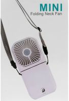 Портативный мини вентилятор Mini Fan F30 3 в 1 Powerbank карманный ручной мини-вентилятор с ремешком на шею, держателем и зарядкой для телефона USB