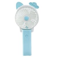 Folding Rechargeable Mini Fan Cartoon Cat Cartoon with Ears , Handheld Portable USB Fan with Folding Handle on Battery