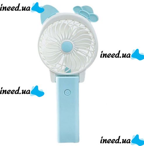 Folding Rechargeable Mini Fan Cartoon Cat Cartoon with Ears , Handheld Portable USB Fan with Folding Handle on Battery