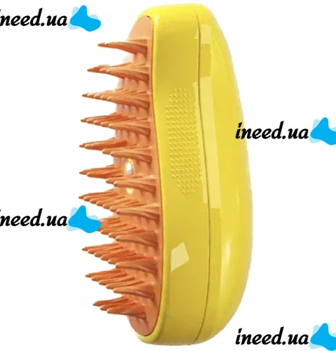 Електрична парова щітка Pet Brush SBC-1 для вичісування шерсті кішок і собак, гребінець розпилювач з зволоженням для догляду за домашніми тваринами