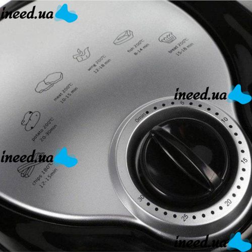 Aerofryer multi-oven Domotec Airfryer Ms-3220 4.5L with the function of an aerogrill for cooking without oil 1300W, Oil-free fryer Black