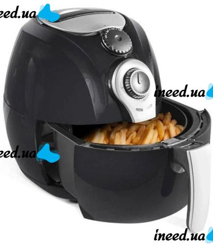 Aerofryer multi-oven Domotec Airfryer Ms-3220 4.5L with the function of an aerogrill for cooking without oil 1300W, Oil-free fryer Black