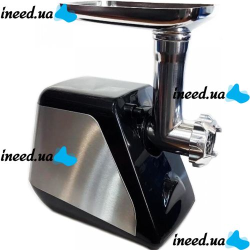 Kitchen Electric Meat Grinder Domotec MS-2022 3000W, Household Electric meat Grinder with sausage and kebbe attachments and a 3000W Homotek Pusher Black