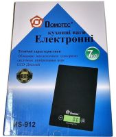 Domotec MS-912 Kitchen Electronic scales from 1 g to 7 kg, MX-402 Rectangular sensor scales with a flat platform for weighing products White