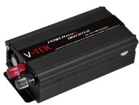 Автомобільний інвертор V-TEK PowerMaxx SSK-2000W 12V - 220V від прикурювача і акумулятора, Авто перетворювач напруги струму 12В 2000Вт, Чорний