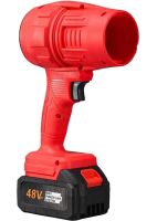 Jet Pro Maxx Blower 48V Cordless Blower for snow and leaf removal with 2 batteries, Cordless Dust Blower Red