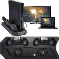 PS4 Slim, Pro Skytech 5 in 1 Game Console Stand Charging Dock for Playstation 4 Joysticks Stand with Cooling and USB Hub