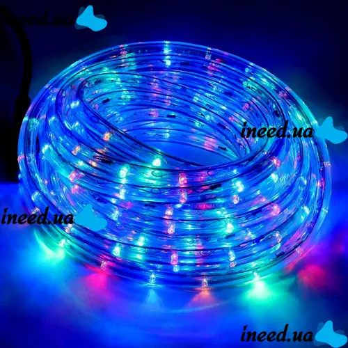 LED flexible garland Rope Lights G-38 10 m outdoor and indoor color LED garland with RGB controller from the network Multicolor 3528