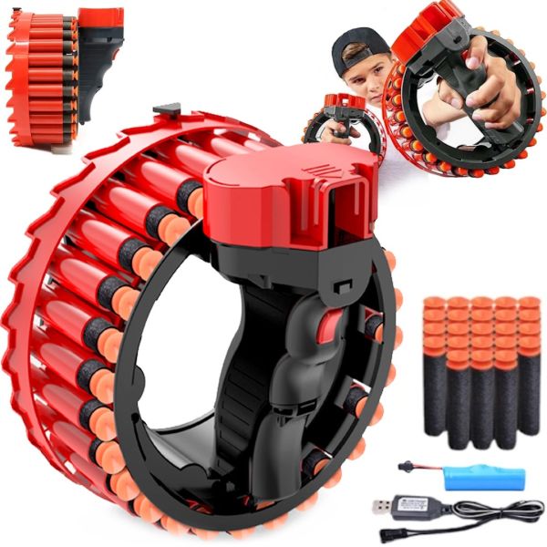 Children's Automatic machine Gun with Suckers Growler H01 with Bullets, Toy Weapon Blaster Machine Gun with Drum 28 charges 8911 on Battery
